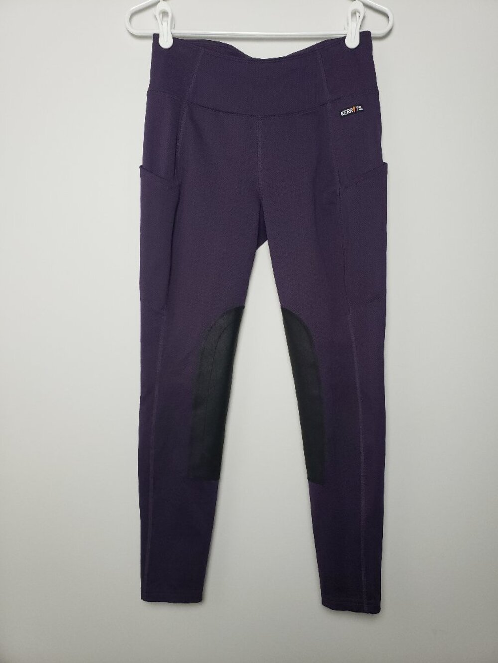 Kerrits Equestrian Knee Patch Pocket Riding Tights in Huckleberry Size Small/26